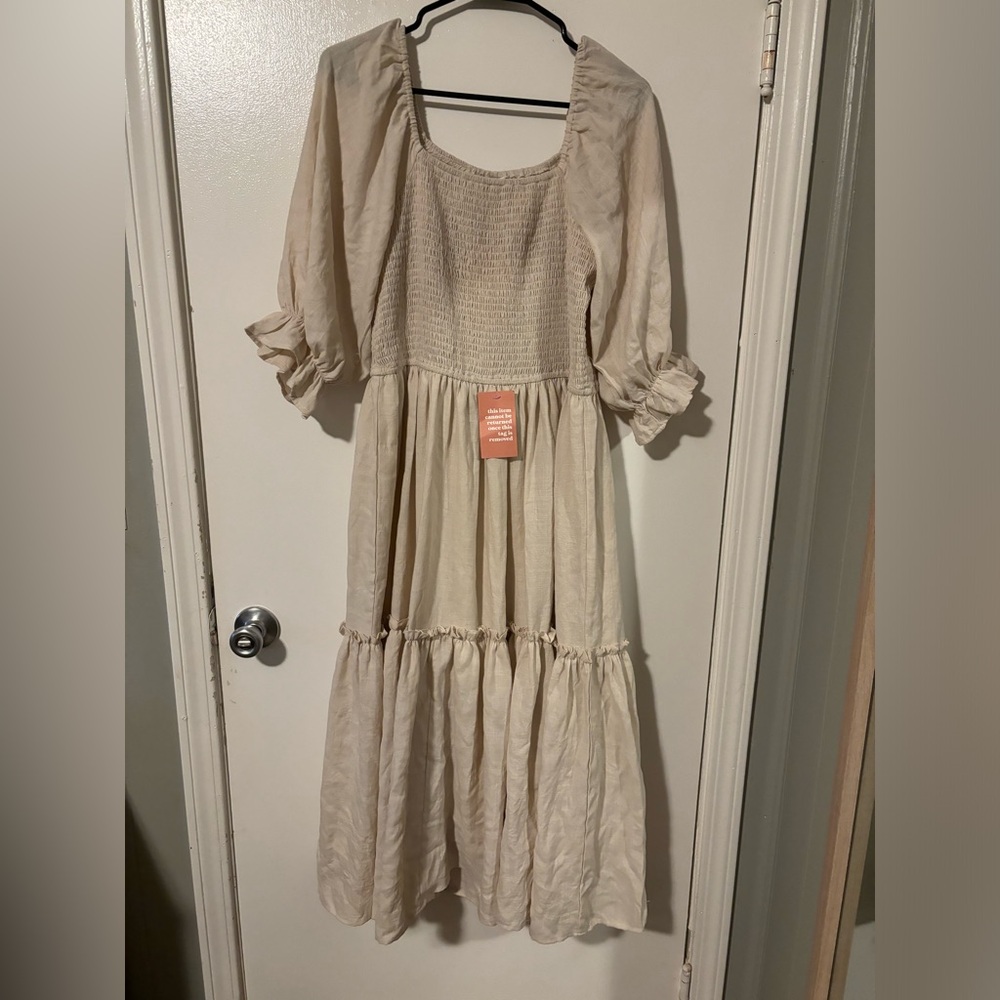 Ivy city co beige dress with tags